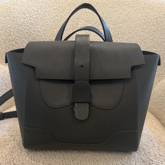 Senreve Pebbled Forest Green Leather Midi Maestra Bag - Picture 1 of 9
